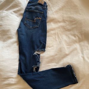 American Eagle High Rise Ripped Jeans